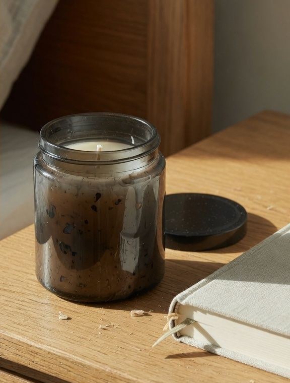 EzCreate AI Image Editor: same candle on a nightstand.