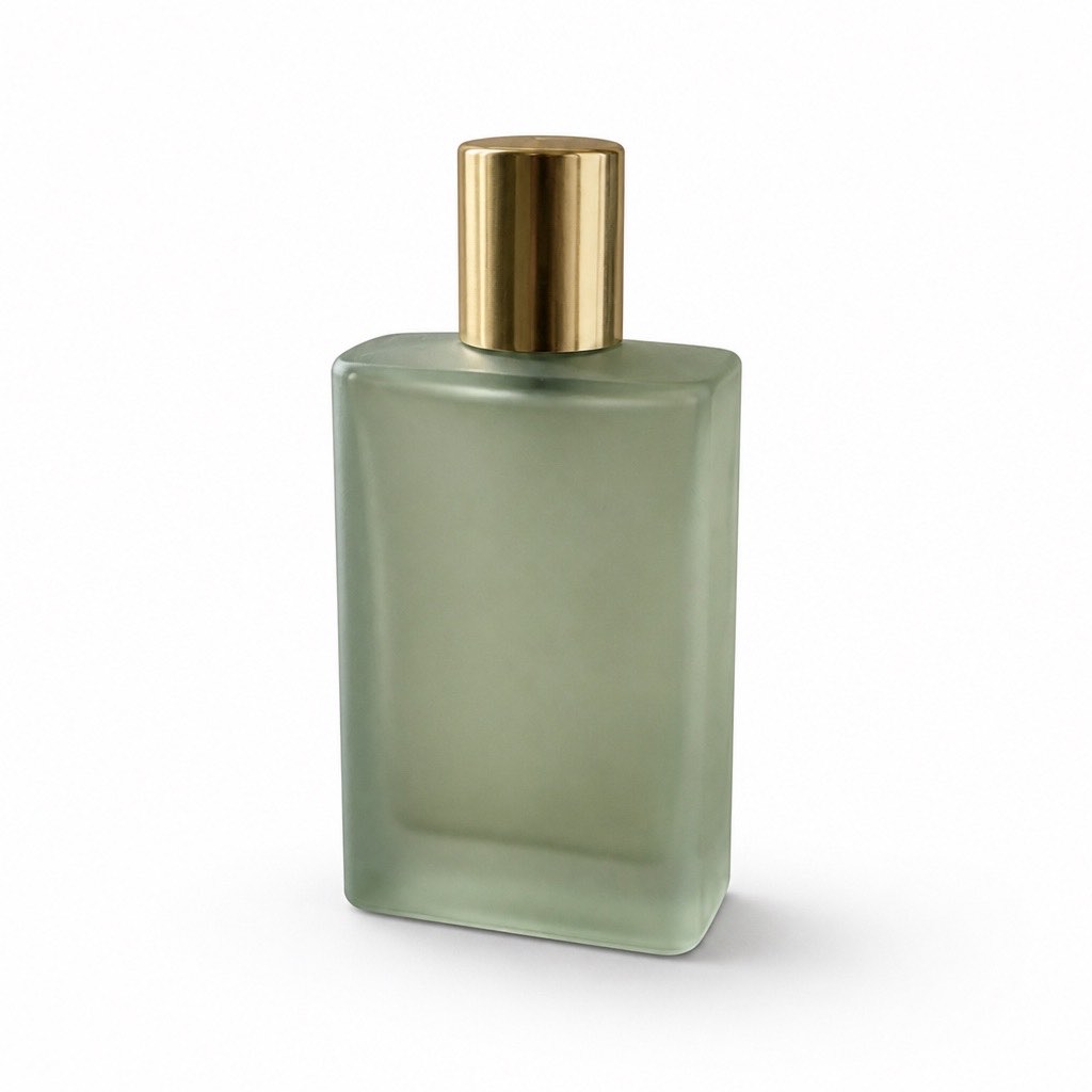 Same bottle after a prompt that changes the photo background to a white studio.